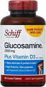 Schiff Glucosamine 2000mg with Vitamin D3 and Hyaluronic Acid, 150 Tablets - Joint Supplement