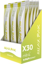Mitra9 Kava Powder RelaxPak - Lemonade Kava Extract Powder Packets | Mood Enhancer | Plant Based | Promotes Natural Calm & Clarity | Easy Open Single-Serving Stick (30)