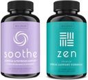 WellPath Zen Stress & Hormone Support Bundle - Herbal Stress Relief & Hormone Balance Supplements - 60 Cts Each