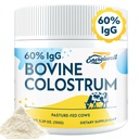 Energievoll Bovine Colostrum Supplement Powder - 60% IgG 3000 mg for Gut, Hair Growth, Beauty, and Immune, Easy to Mix, Unflavored (50 Servings)