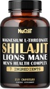 Magnesium with Lions Mane, Shilajit Capsules, and Male's Health Complex as Ashwagandha, Maca Root & More - 210 Capsules
