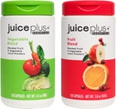JuicePlus+ Fruit and Vegetable Blend: for Solid Nutritional Foundation - Boost Family's Health with 20 Fruits & Veggies Plus Plant Nutrients - Prepacked 2 Bottles (60 Servings of Fruit, 60 of Veg)