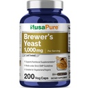 NusaPure Brewer’s Yeast - Suitable for Vegetarian/Vegan, Non - GMO - 1000mg 200 Capsules