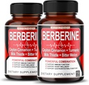8 in 1 Berberine Supplement - Per Capsule Provides - Support Digestion, Immunity - with Ceylon Cinnamon, Milk Thistle, Turmeric, Bitter Melon