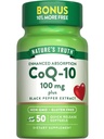 Nature's Truth CoQ10 100mg | 50 Softgels | Plus Black Pepper Extract | Non-GMO and Gluten Free Supplement