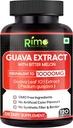 Guava Leaf Extract with Bitter Melon 120 Veg Capsules 1000 mg Per Serving (120 Capsules, Guava)