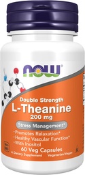 Now Foods: L-Theanine Stress Management 200 mg, 60 caps (2 Pack)