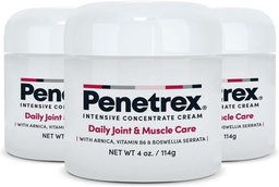 Penetrex Joint & Muscle Therapy - Soothing Comfort for Back, Neck, Hands, Feet - Premium Whole Body Rub with Arnica, Vitamin B6 MSM & Boswellia - 4oz Cream (3 Pack)