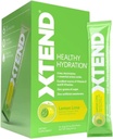 Xtend XTEND Healthy Hydration Lemon Lime | Zero Sugar Superior Hydration Powder Packets | 6 Key Electrolytes Drink Mix | Essential Amino Acids | NSF Certified for Sport | 15 Sticks