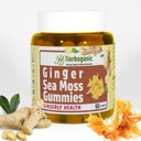 HERBOGANIC Ginger Sea Moss Gummies - Herbal Support for Immune & Digestive Health - Plant-Powered, Gluten-Free & Vegan-Friendly - 60 Count