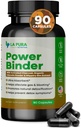 LaPura Power Binder Blend – Detox & Cleanse with Activated Charcoal, Organic Chlorella Powder & Slippery Elm Extract – Helps Alleviate Gas & Bloating – Promotes Natural Detoxification - 90 Capsules