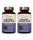 Live Conscious Lions Mane Mushroom Supplement Capsules for Brain Support w/Lion's Mane, Cordyceps, Reishi, and Turkey Tail Mushrooms - Cognitive Memory Supplement for Brain (2-Pack)