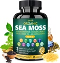Bualle Organic Sea Moss Capsules with Black Seed Oil, Ashwagandha, Bladderwrack, Ginger & Burdock Root – Herbal Complex for Daily Wellness – 60 Capsules (1 Pack)