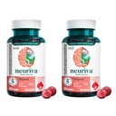 NEURIVA Original Brain Supplement for Memory, Focus & Concentration with Clinically Tested Nootropics Phosphatidylserine and Neurofactor, Strawberry Flavor, 50 Gummies (2 Pack)