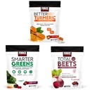 Force Factor Better Turmeric Joint Support Supplement & Smarter Greens Superfood Chews, 60 Soft Chews & Total Beets Soft Chews, 60 Chews