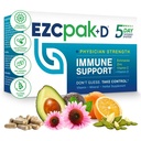 EZC Pak 5-Day Immune System Booster with Echinacea, Vitamin C, Zinc & Vitamin D - Tapered Immune Support Supplement for Adults - Supports Immunity, Easy Travel-Size Supplement Pack