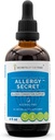 Allergy Secret Alcohol-Free Extract, Tincture, Glycerite Rosemary, Mullein Leaf, Marshmallow, Stinging Nettle, Eyebright. Allergy/Congestion Support (4 FL OZ)
