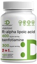 DEAL SUPPLEMENT R Alpha Lipoic Acid 600mg with Benfotiamine 300mg Per Serving, 120 Veggie Capsules – 200mg R-ALA Per Capsule – Antioxidant Supplement for Energy & Nervous System Support