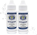 Cell Oxygenator 1 Fl Oz Bottle (Pack of 2), Liquid Oxygen Drops Daily Nutritional Supplement for Greater Immune System, Trace Minerals and Amino Acids for Athletes Sport