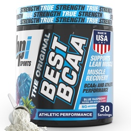 BPI Sports Best BCAA Powder - Muscle Recovery Support - Branched Chain Amino Acids | Building Blocks of Protein and Muscle - Post Workout Recovery – Hydration - Blue Raspberry, 30 Servings