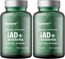 NAD+ & Resveratrol Supplement, 240 Softgels NAD+ Boosting Supplement for Max Absorption for Support Cellular Energy Aging Defense