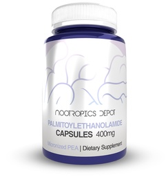 Nootropics Depot Palmitoylethanolamide Capsules | Pea | 400mg Pills | 30 Count | Supports Discomfort Relief | Promotes Joint Function