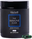 WelleCo The Immune Elixir, Immune Support Supplement with Vitamin C, Zinc, Elderberry, Astragalus & Reishi Mushroom, Plant-Based Daily Immunity Booster for Adults, 60 Capsules