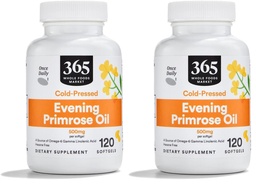 Whole Foods Market, Evening Primrose Oil 500Mg, 120 Softgels (Pack of 2)