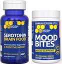 NATURAL STACKS Mood Bites + Serotonin Brain Food Bundle - Supports a Positive Mood & Stress Relief* - 90 Total Pieces