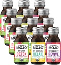 TEAONIC Wellness Shots - Variety Pack: Relax, Revive, Detox Shots, USDA-Certified Organic Wellness Shots, 12 Pack, 2 Fl. Oz Each