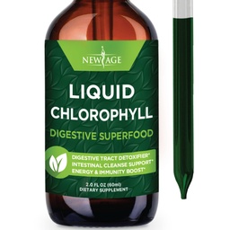 NEW AGE Chlorophyll Liquid Drops - Natural Concentrate – Energy Booster, Digestion and Immune System Supports, Internal Deodorant, Liver Function - (2 Fl Oz (Pack of 1))