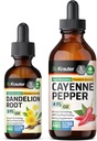 BIO KRAUTER Cayenne Pepper Tincture 4 Fl. Oz. & Dandelion Tincture 2 Fl. Oz.