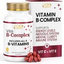 SIGNIFY NATURE VitaBComplex with Vitamin C and E, B Complex Vitamins for Women & Men, BComplex Supplements, VIT B1, B2, B3, B5, B6, B8, B9, B12, Super B Softgels - 60 CT