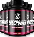 (5 Pack) ErecPower for Men, Official ErecPower Pills, Natural Male Supplement to Fuel Energy and Support Overall Health, Erec Power for Performance, Review (300 Capsules)