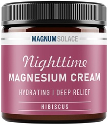 Magnesium Lotion – Hydrating Nighttime Cream Apply to Legs, Arms or Chest - Topical Chloride USA Made and Safe for Kids (Hibiscus)