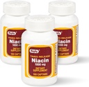 Rugby Timed-Release Niacin 1000mg Dietary Supplement for Adults for Energy, Circulation and Metabolism Support, 100 Captabs (Pack of 3)