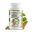 GreeNatr Ginko Biloba & Panax Ginseng Supplement - Red Ginseng Brain Supplement for Memory and Focus - Ginkgo Biloba Supplements for Good Vision, Immune System and Improved Blood Flow - 60 Tablets