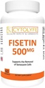 Fisetin 500mg 98% Pure Fisetin 500mg Therapeutic Dose 60 Capsules Senolytic Activator Anti-Aging Life Extension