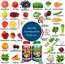 Fruit & Veggie Whole Food Supplement - Formulated for Seniors for Max Absorption - 90 Fruit Capsules and 90 Veggie Capsules - 1 Set