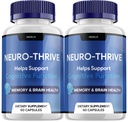 (2 Pack) Neuro Thrive Brain Supplement, Neuro Thrive for Memory Formula, Neuro-Thrive PQQ to Reduce The Negative Effects of Brain Fog Neuro-Thrive Cognitive Function NeuroThrive Reviews (120 Capsules)