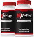 NutraRize (2 Pack) MaxVirility, MaxVirility High Performance Formula Pills, All-Natural Supplement to Support Muscle Health and Overall Wellness, Official Pastillas Reviews (120 Capsules)