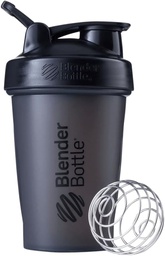 BlenderBottle Classic Shaker Bottle Perfect for Protein Shakes and Pre Workout, 20-Ounce, Black