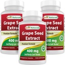Best Naturals Grape Seed Extract 400 mg 60 Vcaps (60 Count (Pack of 3))