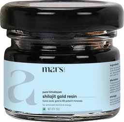 Mars Himalayan Shilajit Gold Resin – Organically Extracted from High-Altitude Himalayas | Supports Natural Energy, Vitality & Wellness | 15g - Pack of 1