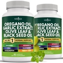 NEW AGE Oregano Oil Garlic Extract Olive Leaf with Astragalus - Supplement for Women and Men - 120 Count