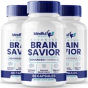 Brain Savior Brain Supplements for Memory and Focus Capsules, BrainSavior Advanced Formula Brain Health Support - Maximum Strength Nootropics Brain-Savior All Natural Support Reviews (3 Pack)