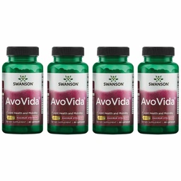 Swanson AvoVida - Natural Supplement Promoting Joint Health & Mobility - Avocado & Soybean Unsaponifiables to Support Cartilage & Tissue Health - (60 Capsules, 300mg Each) (4 Pack)
