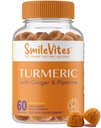 Turmeric Gummies with Curcumin, Ginger & Piperine | Joint Support Gummies | Antioxidant & Digestive Health Support | Premium Quality | Peach Flavor | 60 Count