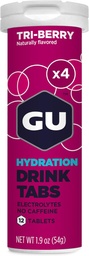 GU Energy Hydration Electrolyte Drink Tablets, Enhanced Endurance Sports Drink for Running, Cycling, Triathlon, 4-Count (48 Servings), Tri-Berry