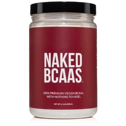 NAKED BCAAs Amino Acids Powder, Only 1 Ingredient, Pure 2:1:1 Formula, Vegan Unflavored Branched Chain Amino Acids, Instantized All Natural BCAA Supplement - 500 Grams, 100 Servings